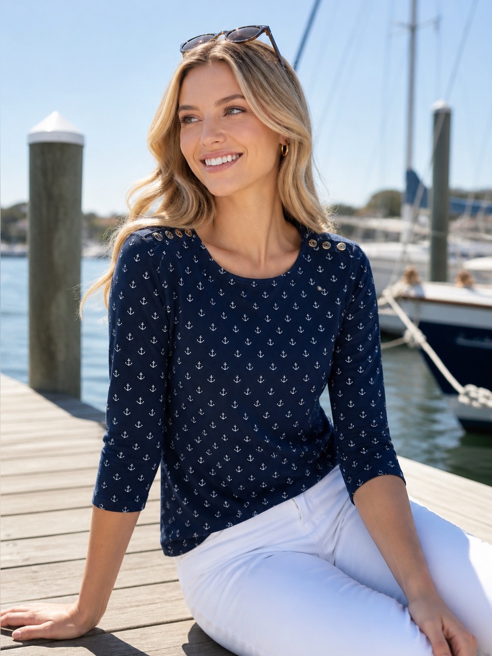J. Crew Silk Anchor Shirt